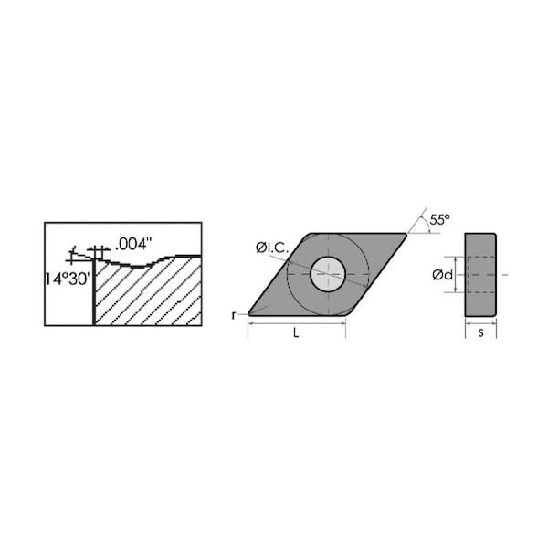 DNMG-332-DM  Black Diamond Coated Insert